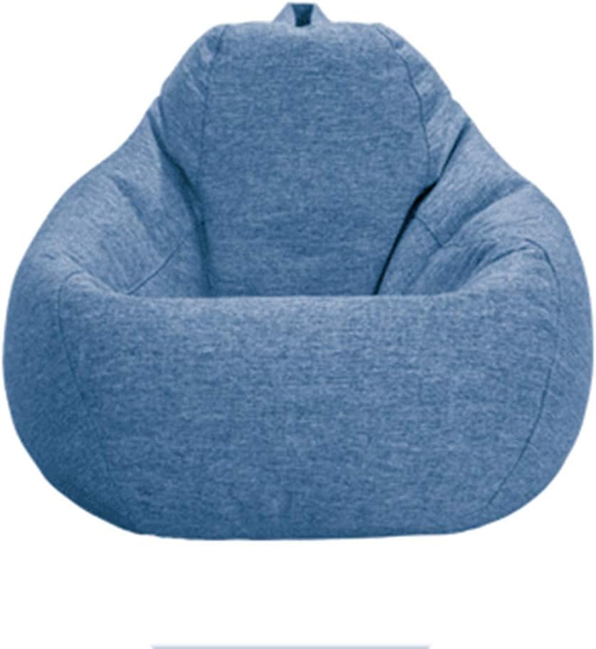 Sisyria Soft Comfort Bean Bag Chair Large Beanbag Chairs with Removable Cover for Kids, Teens Fine Cotton Cloth Sofa Sack Lounger Furniture,Darkblue