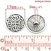 10pc Antiqued Silver Round Sewing Metal Buttons Pattern Carved (5/8