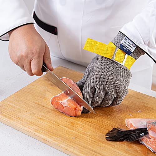 Dowellife Level 9 Cut Resistant Glove Food Grade, Stainless Steel Mesh