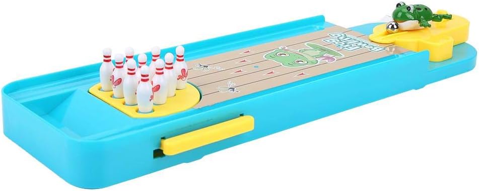 Alomejor Table Bowling Toy Set Cute Cartoon Frog Desktop Bowling Game Set Board Game for Family Party Play