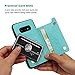 Vaburs S10e Case Wallet with Card Holder, Embossed Butterfly Premium PU Leather Double Magnetic Buttons Flip Shockproof Protective Case Cover for Samsung Galaxy S10e(Butterfly Mint Green)