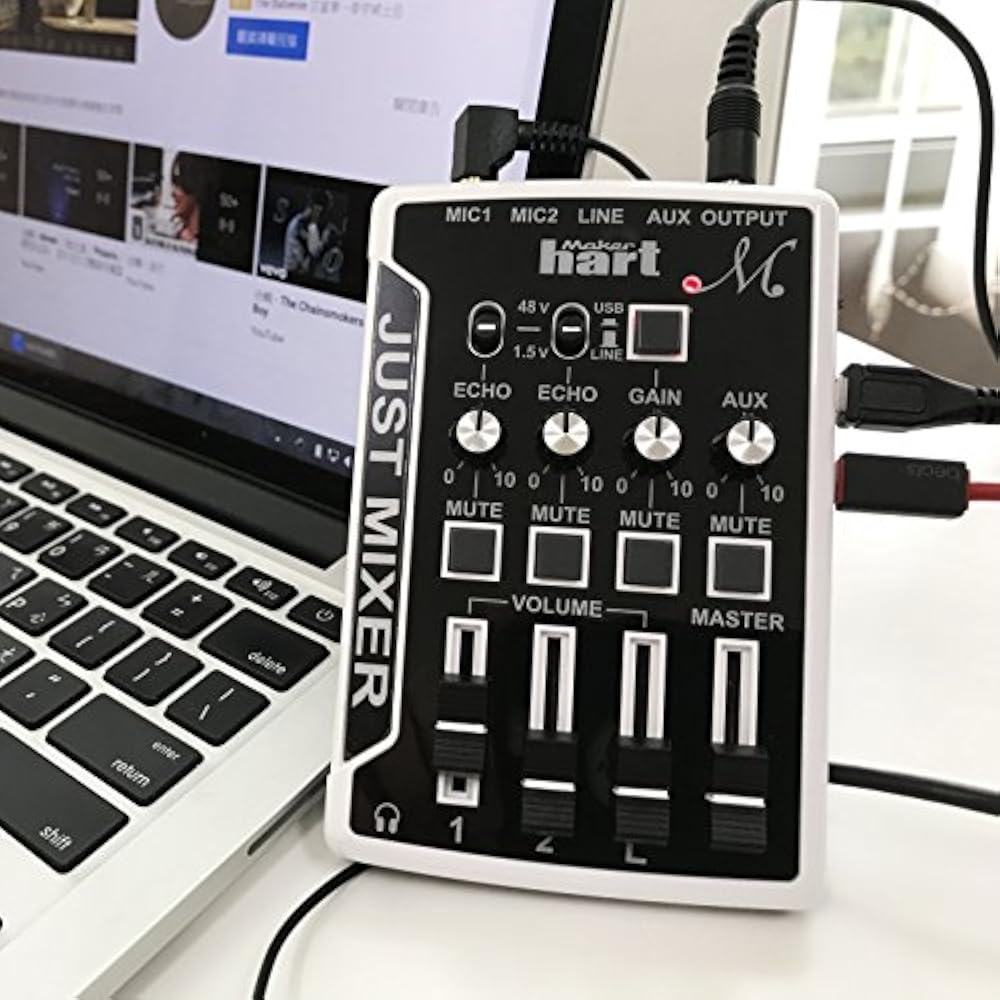 Maker Hart Just Mixer Mini Microphone Preamp For Phantom Power, USB Audio eBay