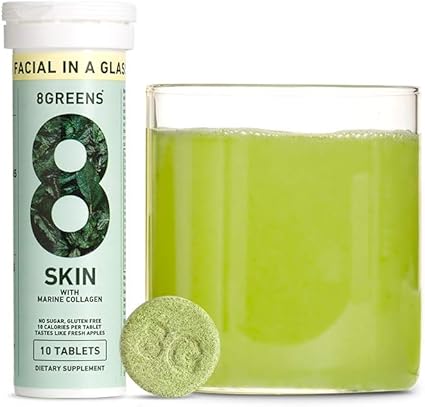 Amazon Com 8greens Skin Marine Collagen For Beautiful Skin Effervescent Super Greens Dietary Supplement 8 Essential Healthy Real Greens In One 10 Tablets Health Personal Care Amazon Com 8greens Skin Marine Collagen For Beautiful Skin Effervescent Super Greens Dietary Supplement 8 Essential Healthy Real Greens In One 10 Tablets Health Personal Care