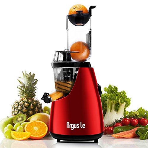 Argus Le Cold Press Juicer, 3" Big Mouth Whole Slow Masticating Juicer, Easy Cleaning Slow Juicer, 75mm Wide Chute Vertical Juicer Machine