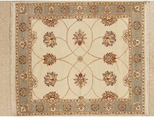 Area Rugs Oriental Hand Knotted Persian Oushak Rectangle Wool Ivory 4' X 6'