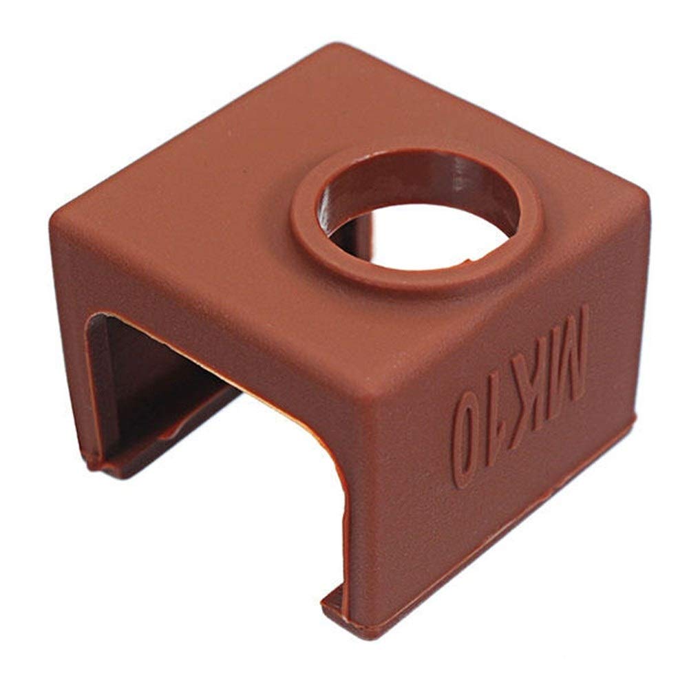 TongLingUSL Silicone Protective Case MK10 Coffee Color for Heating Aluminum Block 3D Printer Part Hot End 3D Printer Accessories