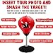 Desktop Punching Bag with Photo Insert - Stress Relieving Boxing Ball with Picture Holder Target and Strong Desk Suction Cup - Perfect Office Gag Gift, White Elephant or Secret Santa