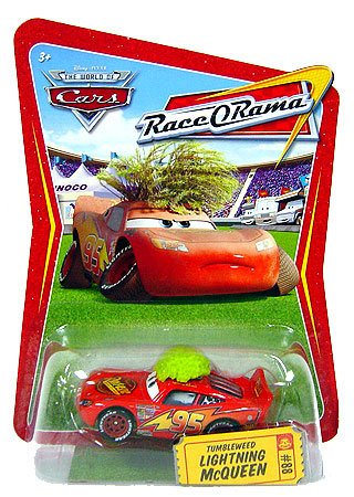 Disney / Pixar CARS Movie 1:55 Die Cast Car Series 4 Race-O-Rama Tumbleweed Lightning McQueen