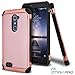 CellJoy Case Compatible with ZTE Zmax Pro [Deluxe Shock Armor] (Rose) ZTE Z981 Slim Fit Dual Layer Protective [[Shockproof]] Hybrid Chrome {Impact Resistant} Bumper Premium Elegant - Thin Hard Cover