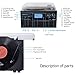 DIGITNOW Bluetooth Record Player Turntable with Stereo Speaker, LP Vinyl to MP3 Converter with CD, Cassette, Radio, Aux in and USB / SD Encoding, Remote Control, Audio Music Player Built in Amplifierthumb 4