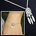 RoseSummer Dream Catcher Hollow Feather Pendant Bracelet Simple Chain Hand Jewelry (sliver)