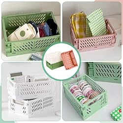 3 Pack Folding Storage Baskets Colorful Organizing