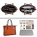 Best Laptop Bags for Women,15.6 Inch Women Briefcase Large Wing Designer Work Tote Computer Bag,Brown