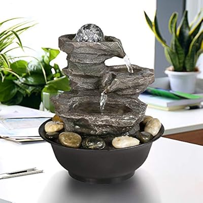 Amazon Com Peterivan 4 Tier Cascading Resin Rock Falls Tabletop