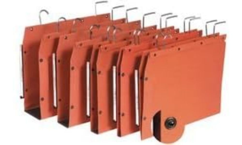 Elba Ultimate Tub Orange Pack of 25 Kraft Suspension Files for Cupboard A4 50 mm Base Orange
