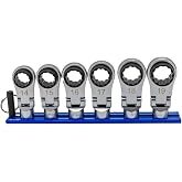 VIM 6 PC. 12PT Nano Flex Offset RATCHETING Attachment Set - 3/8" Drive (14-19MM)
