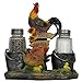 Rooster and Family Salière et poivrière Figurine pour décoration & Ferme rustique décor poule et poussins de cuisine poulet & Gifts Sculpture en faveur des agriculteurs