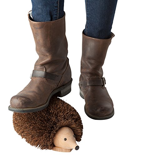 REDECKER-Bassine-Fiber-Shoe-Cleaning-Hedgehog-11-34-inches-Sturdy-Beechwood-Base-Durable-Natural-Bristles-Decorative-Design-Made-in-Germany