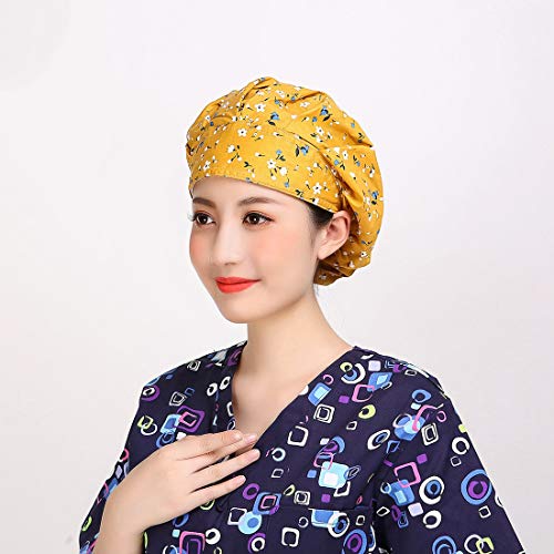 YUENA CARE Women Surgical Scrub Caps Bouffant Medical Doctor Cap Hospital Surgery Hat #3