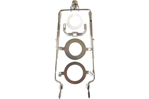 VOLINESSTI Lamp Shade Harp Holder, Adjustable Lampshade Adapter Kit 7 8 9 10 inch, with 3/8 inch Standard Saddle, E14 E26 E27
