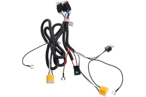 MASO Led Headlight Harness Halogen Lamp H4 Light Group Relay Wiring Harness Socket Plug Wire Kit Black H4 Headlight Connector