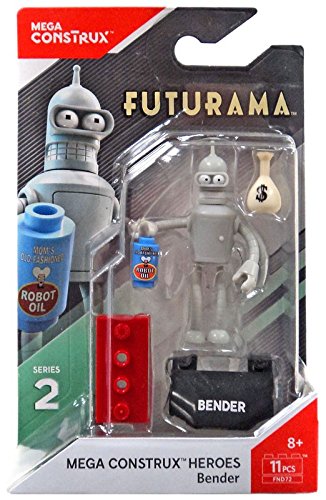 MEGA CONSTRUX HEROES Futurama Bender Robot Building Block Figure