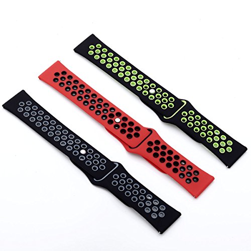 Gear S3 Band, KADES Soft Silicone Band Replacement Strap for Gear S3 Frontier and Gear s3 Classic Smart Watch (3-Pack) - Thumbnail 7