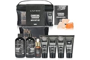 LILY ROY Fathers Day Bath Spa Gift Set Birthday Spa Gift Basket for Men Father's Day Luxury Bath and Body Gift Set for Men for Father 10Pcs Spa Kit Gifts Set for Christmas Birthday Gift for men