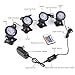 Lawn Light Waterproof IP 68 Submersible Spotlight Color Changing Spot Light for Aquarium Garden Pond Pool Tank Fountain Waterfall (Set of 4)