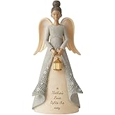 Enesco Foundations Mother Love Lights The Way Angel Figurine, 7.75 Inch, Multicolor