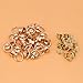AKOAK Brass Pull Ring Pacifier Shape Rivets with Screw,Rivets Fasteners for DIY Leather Craft Belt Bag Wallet,9mm,6 Set (Gold)
