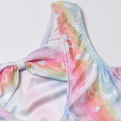 Toddler Gymnastics Leotards Colorful Rainbow Unicorn Outfits Activewear