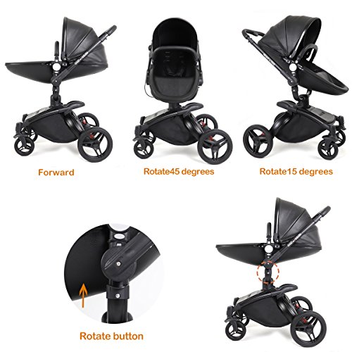 SpringBuds Baby Stroller Carriage Combo 360 Rotation 2in1 ShockResistant High