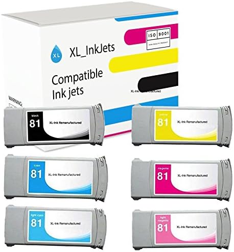 HP 81 6-Pack Compatible (Black, Cyan, Light Cyan, Magenta, Light Magenta, Yellow)