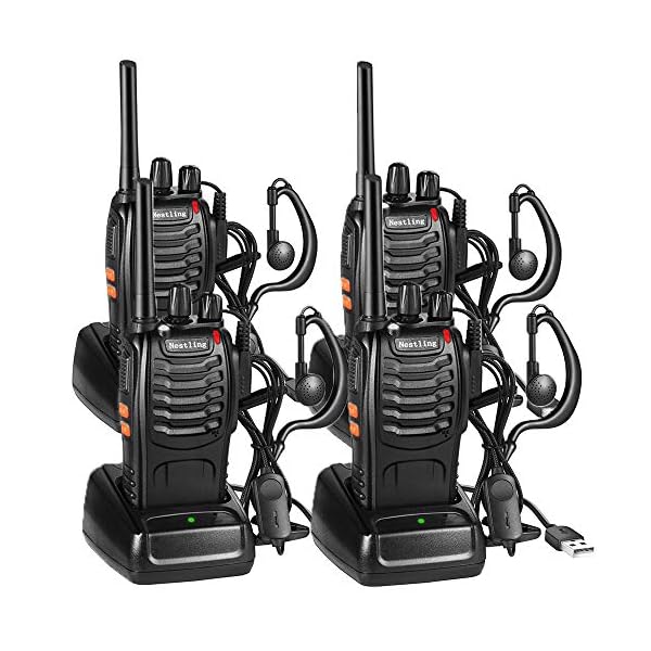 Nestling-4PCS-Walkie-Talkies-Rechargeable-Walkie-Talkie-Long-Range-Two-Way-Radio-Walky-Talky-Set-with-Earpieces-and-LED-Light-Voice-Prompt-for-Field-Survival-Biking-and-Hiking Nestling 4PCS Walkie Talkies Rechargeable Walkie Talkie Long Range Two-Way Radio Walky Talky Set with Earpieces and LED Light Voice Prompt for Field Survival Biking and Hiking
