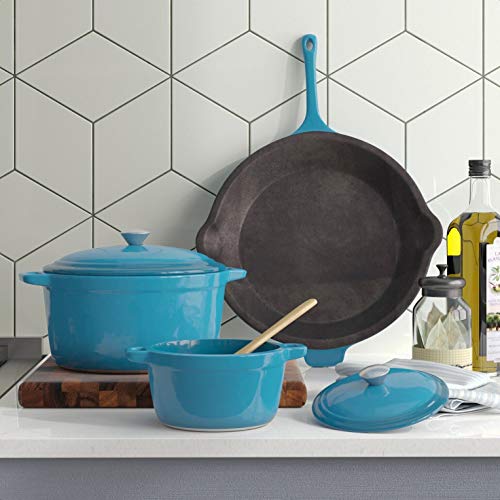 Chocheles 5 Piece Cast Iron Non Stick Cookware Set Pricepulse