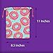 Donut Shoppe Drawstring Bags Kids Birthday Party Supplies Favor Bags 10 Pack