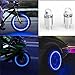Auto Accessories Bike Supplies Neon Blue Strobe LED Tire Valve Caps,Tuscom (Blue)