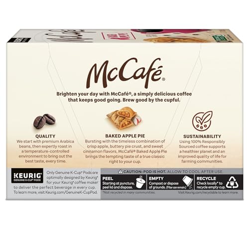 MCCAFE BAKED APPLE PIE COFFEE, KEURIG SINGLE SERVE K-CUP PODS, 60 COUNT, (6 PACKS OF 10)