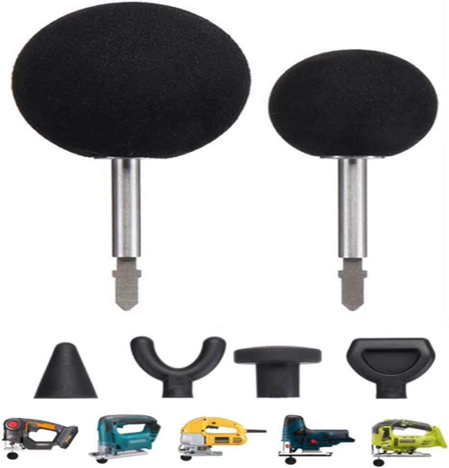 OMNFAS 6Pcs Massage Head Tips + Extended Rod Kit,Massage Adapter Bit for Jigsaw Worx Ryobi Makita or Massage Gun Relaxing,