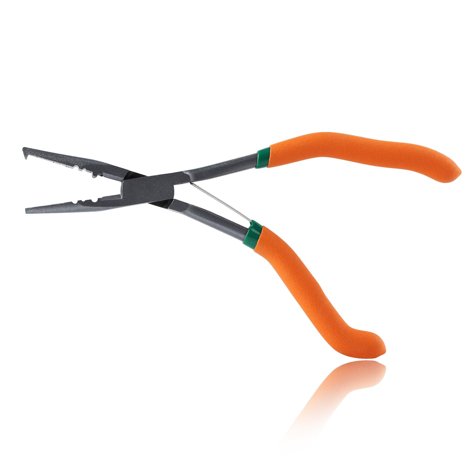 SPEEDWOX Pistol Grip Long Reach Fishing Pliers with Serrated Jaw, Split Ring Pliers, Cutter and Crimping Function for Saltwater Fishing