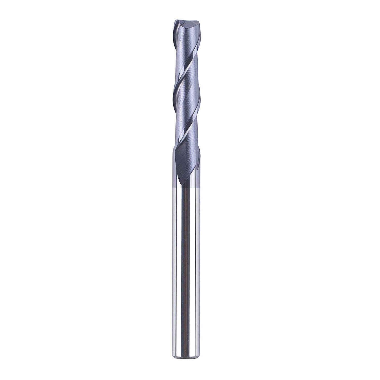 SpeTool Spiral UpCut CNC Router Bit 2 Flute TiAlN Coated HRC55 Solid Carbide 1/4 Inch Shank 1-1/8 Inch Cutting Length 3 Inch Total Length