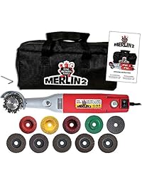 King Arthur t27201 Merlin 2 Premium, 110 V velocidad variable mini angle Grinder