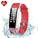 Fitness Tracker Watch, Ginsy Activity Tracker with Heart Rate Monitor Waterproof Bluetooth Pedometer Wristband Sleep Monitor Smart Watch for IOS Android Smart Phone