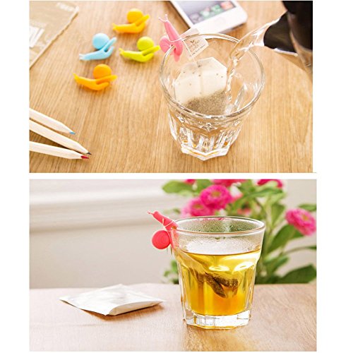 10pcs-Cute-Snail-Shape-Silicone-Tea-Bag-Holder-Cup-Mug-Candy-Colors-Gift-Set