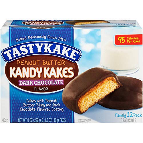 Tastykake, Kandy Kakes Dark Chocolate Peanut Butter MP Comm Snack Cake, 8 oz