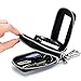 Amooca Car Smart Key Chain Leather Holder Cover Case Fob Remote 2-Sides Mini Leather Car Key Case Key Holder Key Organizer Wallet with Window