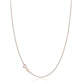 Jewlpire 18k Gold Plated 925 Sterling Silver Chain Necklace for Women, 1mm Cable Chain Necklace Sturdy & Shiny Women's Chain Necklaces 14 16 17 18 20 22 24 Inch