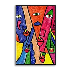 Framed Canvas Home Artwork Decoration Portrait Canvas Wall Art for Living Room, Bedroom - 16x24 inches