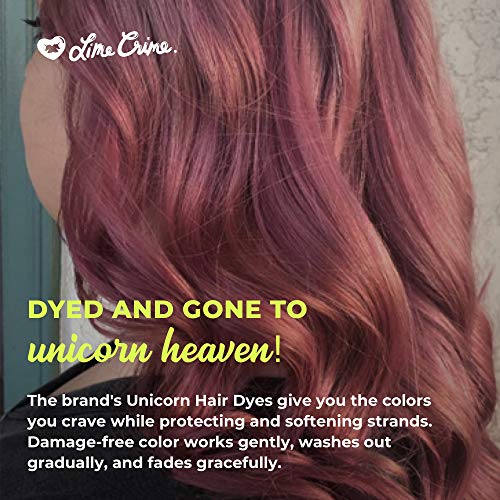Lime Crime Unicorn Hair Dye Aesthetic Mauve Fantasy Hair Color Full Coverage Ultra Conditioning Semi Permanent Damage Free Formula Vegan